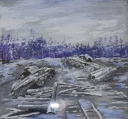 Не отдадим Заполярья. Бушуев В.А. Бумага, гуашь. 2019 г.