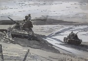 На страже родного Севера. Бушуев В.А. Бумага, гуашь. 2019 г.